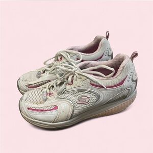 Vintage Y2K Skechers Shape-Up White and Pink Sneakers